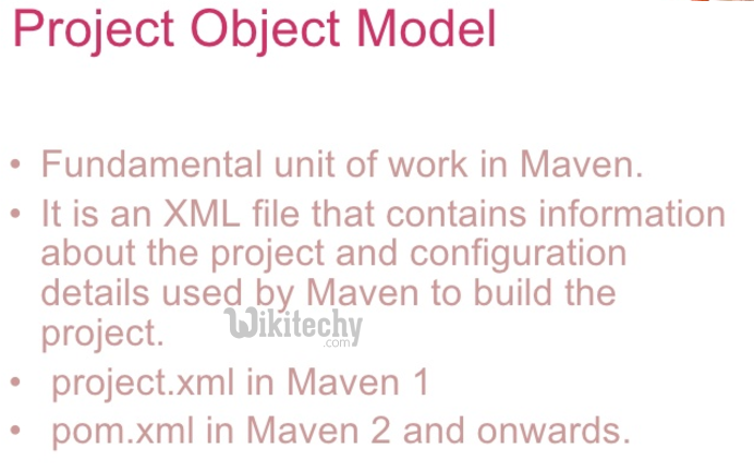 learn maven tutorial - What is POM - maven example programs